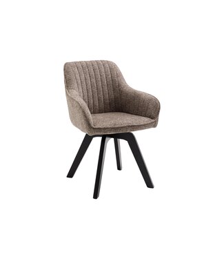 Invicta Interior Draaibare stoel LIVORNO 180° auto-return met armleuningen microvezel taupe - 48610