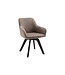 Invicta Interior Draaibare stoel LIVORNO 180° auto-return met armleuningen microvezel taupe - 48610