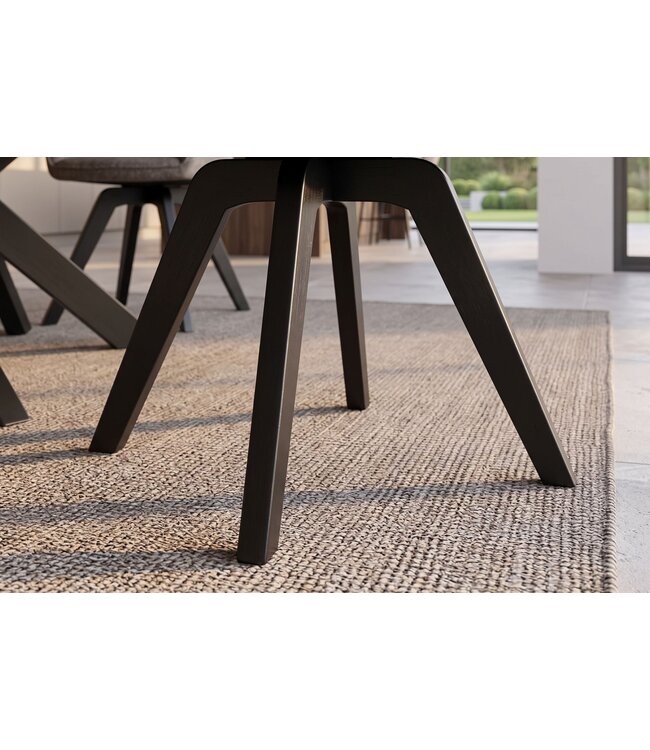 Invicta Interior Draaibare stoel LIVORNO 180° auto-return met armleuningen microvezel taupe - 48610