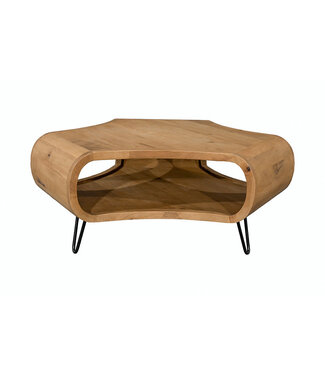 Invicta Interior Salontafel ORGANIC LIVING 90cm met hairpin poten mangohout naturel - 48645