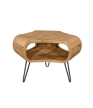 Invicta Interior Salontafel ORGANIC LIVING 70cm met hairpin poten mangohout naturel - 48646