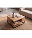 Invicta Interior Salontafel GIANT 60cm mangohout crème beige - 48649