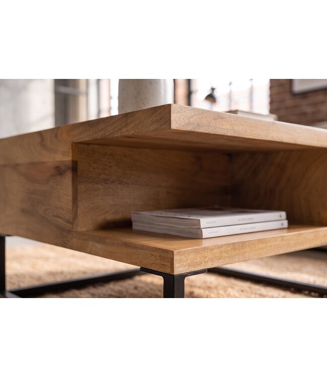 Invicta Interior Salontafel GIANT 60cm mangohout crème beige - 48649