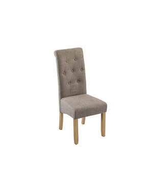 Invicta Interior Stoel CASA met nekrol gestructureerde stof taupe - 48650