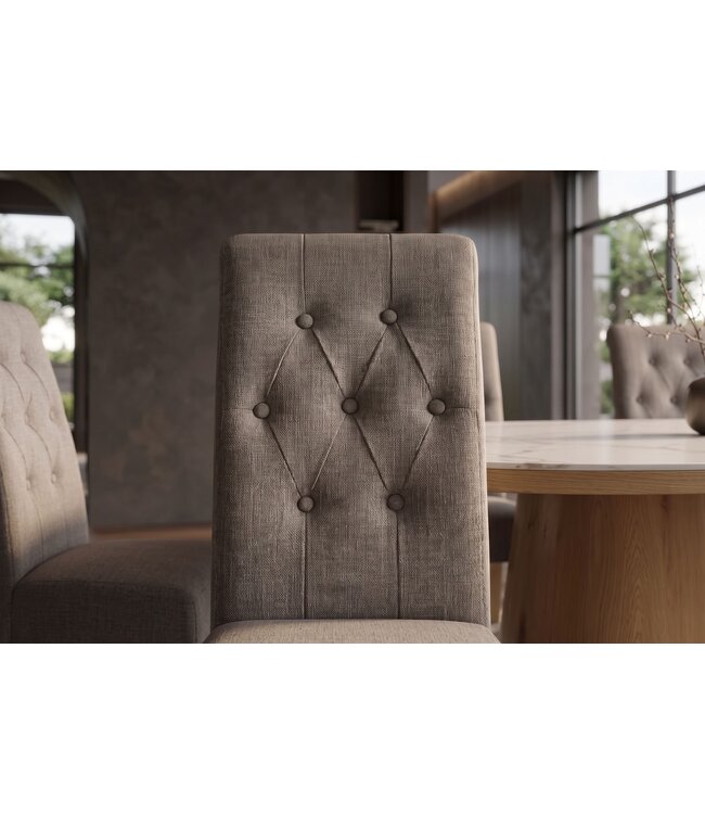 Invicta Interior Stoel CASA met nekrol gestructureerde stof taupe - 48650
