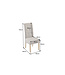 Invicta Interior Stoel CASA met nekrol gestructureerde stof taupe - 48650