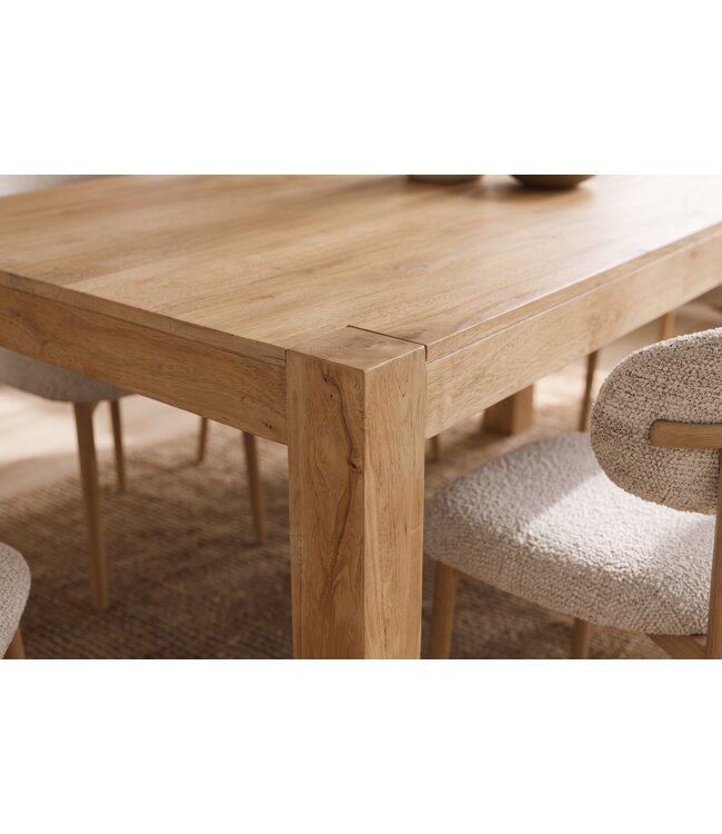 Invicta Interior Eettafel MAKASSAR 160cm mangohout crème natuurlijk - 48651