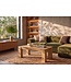 Invicta Interior Salontafel MAKASSAR 100cm mangohout crème beige - 48652