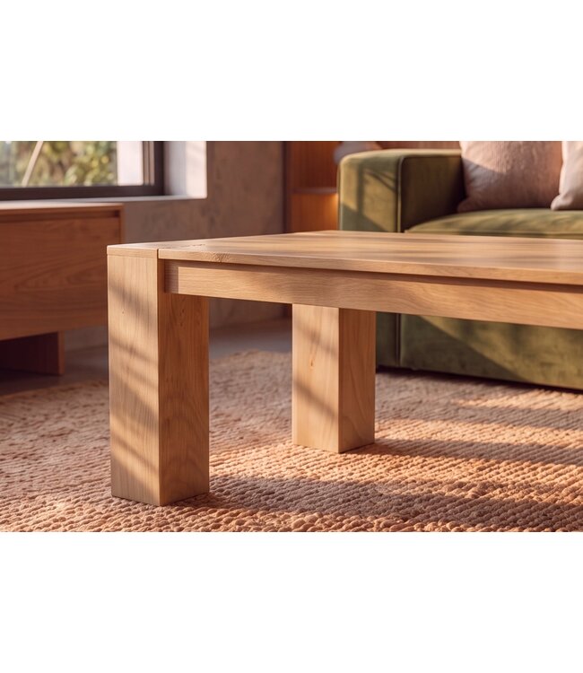 Invicta Interior Salontafel MAKASSAR 100cm mangohout crème beige - 48652