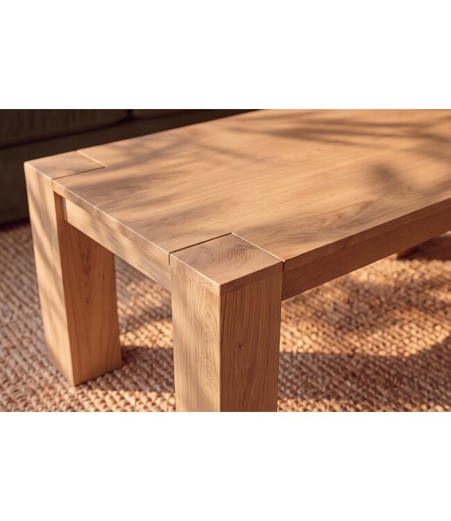 Invicta Interior Salontafel MAKASSAR 100cm mangohout crème beige - 48652