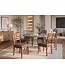 Invicta Interior Stoel MAKASSAR 90cm kunstleer donkergrijs en sheesham hout bruin stone finish - 48654