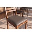 Invicta Interior Stoel MAKASSAR 90cm kunstleer donkergrijs en sheesham hout bruin stone finish - 48654