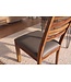 Invicta Interior Stoel MAKASSAR 90cm kunstleer donkergrijs en sheesham hout bruin stone finish - 48654