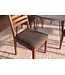 Invicta Interior Stoel MAKASSAR 90cm gestructureerde stof grijs bruin en sheesham hout bruin stenen afwerking - 48655