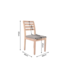 Invicta Interior Stoel MAKASSAR 90cm gestructureerde stof grijs bruin en sheesham hout bruin stenen afwerking - 48655