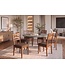 Invicta Interior Stoel MAKASSAR 90cm microvezel bruin en sheeshamhout bruine steenafwerking - 48656