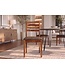 Invicta Interior Stoel MAKASSAR 90cm microvezel bruin en sheeshamhout bruine steenafwerking - 48656