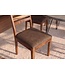 Invicta Interior Stoel MAKASSAR 90cm microvezel bruin en sheeshamhout bruine steenafwerking - 48656