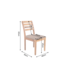 Invicta Interior Stoel MAKASSAR 90cm microvezel bruin en sheeshamhout bruine steenafwerking - 48656