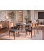 Invicta Interior Stoel MAKASSAR 80cm kunstleer donkergrijs en sheeshamhout bruine steenafwerking - 48657
