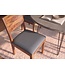 Invicta Interior Stoel MAKASSAR 80cm kunstleer donkergrijs en sheeshamhout bruine steenafwerking - 48657