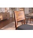 Invicta Interior Stoel MAKASSAR 80cm kunstleer donkergrijs en sheeshamhout bruine steenafwerking - 48657