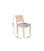 Invicta Interior Stoel MAKASSAR 80cm kunstleer donkergrijs en sheeshamhout bruine steenafwerking - 48657