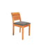 Invicta Interior Stoel MAKASSAR 80cm gestructureerde stof grijs en sheeshamhout bruine steenafwerking - 48658