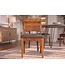 Invicta Interior Stoel MAKASSAR 80cm gestructureerde stof grijs en sheeshamhout bruine steenafwerking - 48658