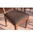 Invicta Interior Stoel MAKASSAR 80cm gestructureerde stof grijs en sheeshamhout bruine steenafwerking - 48658