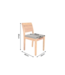 Invicta Interior Stoel MAKASSAR 80cm gestructureerde stof grijs en sheeshamhout bruine steenafwerking - 48658