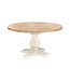 Invicta Interior Eettafel HAMPTONS 120cm rond gerecycled grenen licht bruin crème - 48661