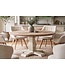 Invicta Interior Eettafel HAMPTONS 120cm rond gerecycled grenen licht bruin crème - 48661