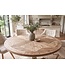Invicta Interior Eettafel HAMPTONS 120cm rond gerecycled grenen licht bruin crème - 48661