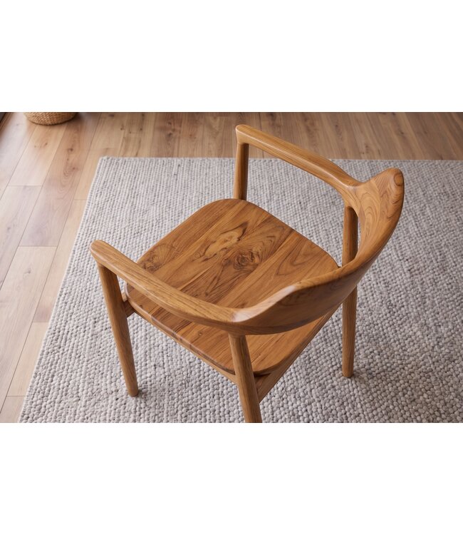 Invicta Interior Stoel KENNEDY met armleuningen teakwood naturel - 48708