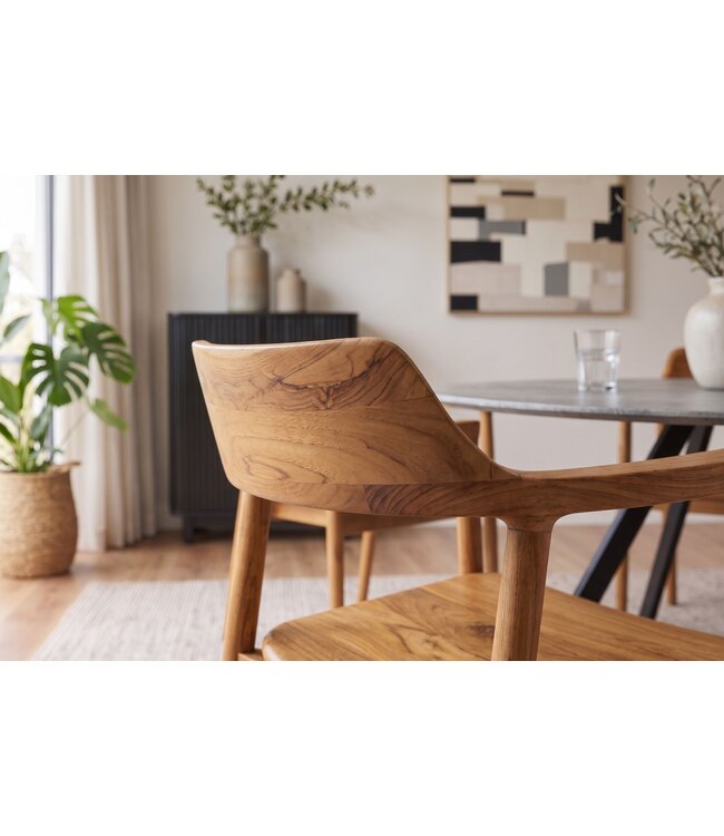 Invicta Interior Stoel KENNEDY met armleuningen teakwood naturel - 48708