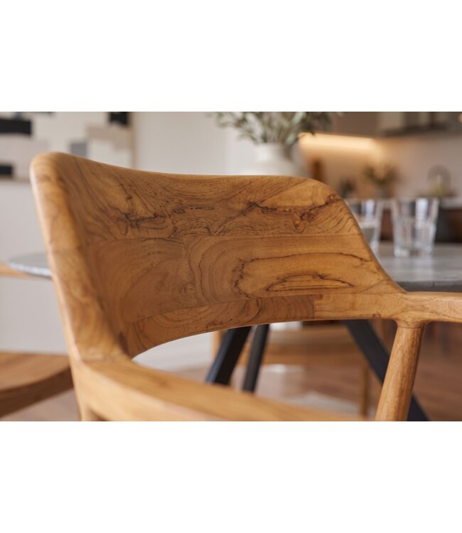 Invicta Interior Stoel KENNEDY met armleuningen teakwood naturel - 48708