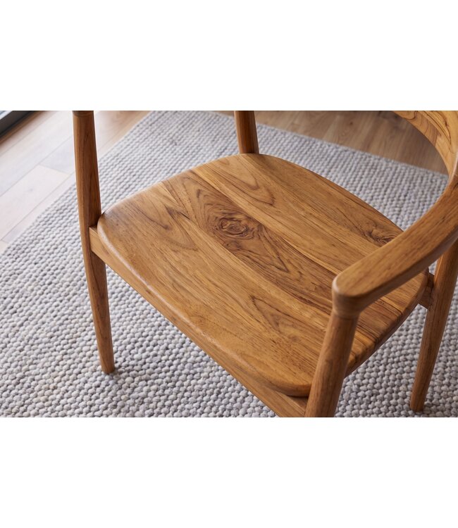 Invicta Interior Stoel KENNEDY met armleuningen teakwood naturel - 48708