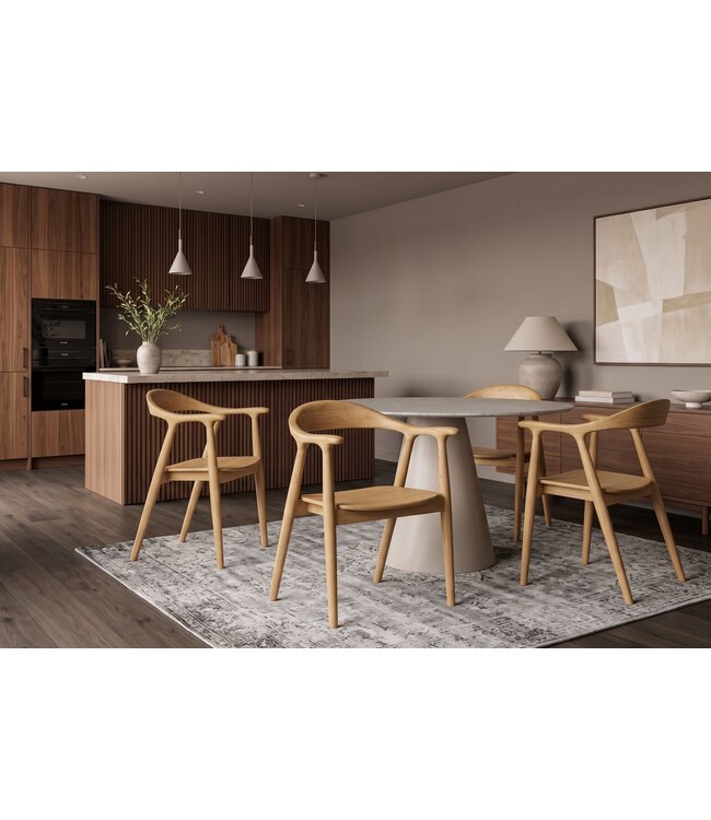 Invicta Interior Stoel KENNEDY met armleuningen sungkai hout natuurlijk - 48710