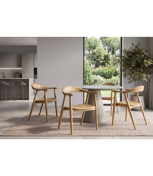 Invicta Interior Stoel KENNEDY met armleuningen sungkai hout natuurlijk - 48710