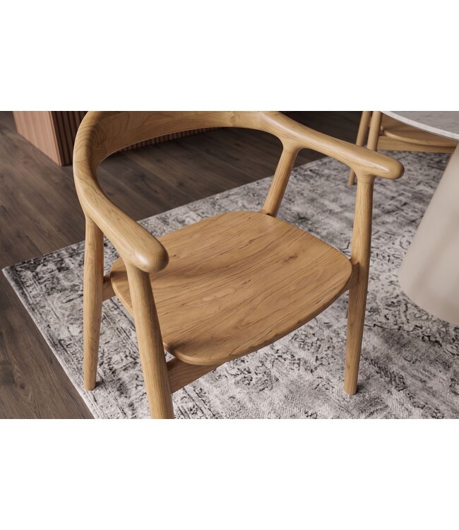 Invicta Interior Stoel KENNEDY met armleuningen sungkai hout natuurlijk - 48710