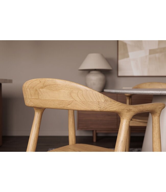 Invicta Interior Stoel KENNEDY met armleuningen sungkai hout natuurlijk - 48710