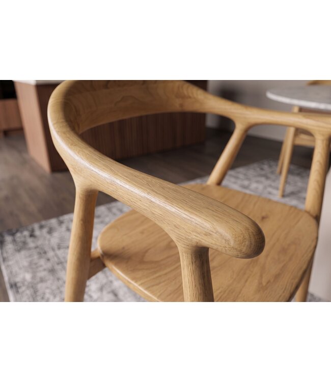Invicta Interior Stoel KENNEDY met armleuningen sungkai hout natuurlijk - 48710