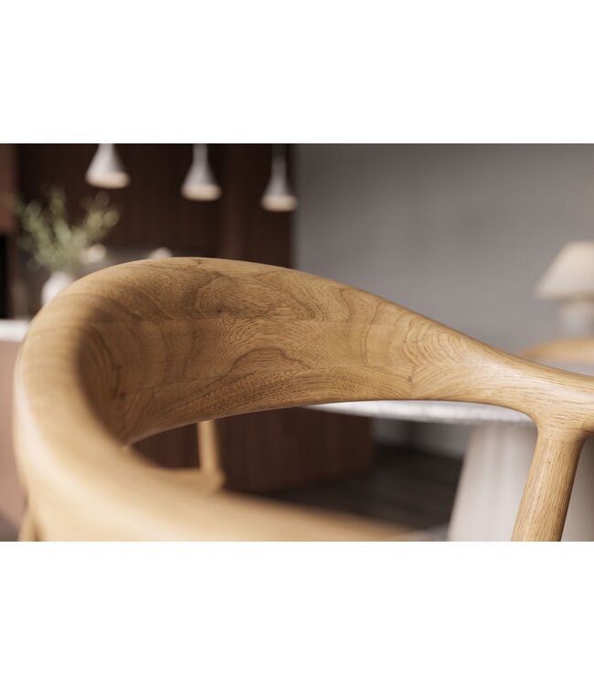 Invicta Interior Stoel KENNEDY met armleuningen sungkai hout natuurlijk - 48710