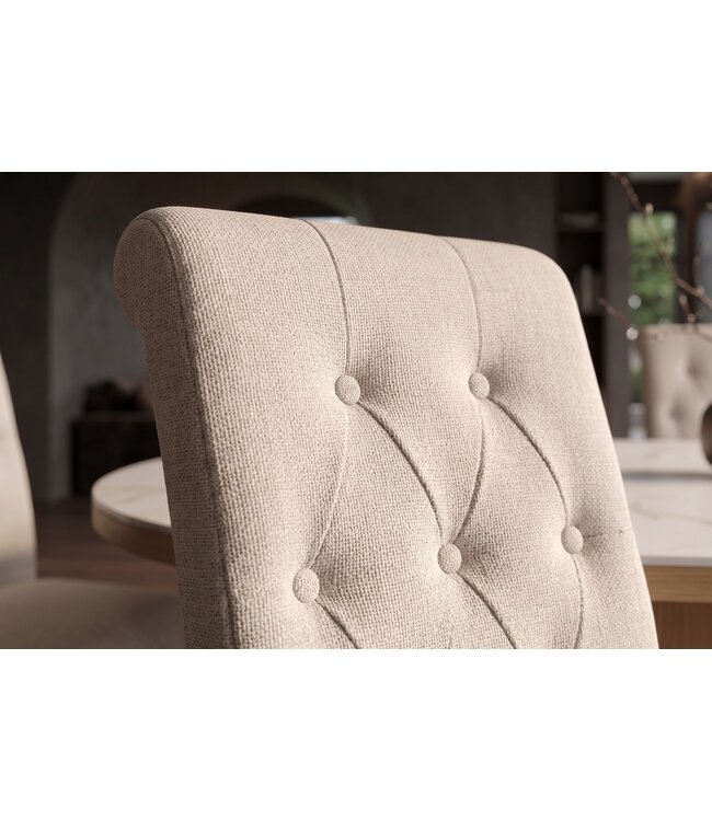 Invicta Interior Stoel CASA met nekrol textielstof beige - 48786