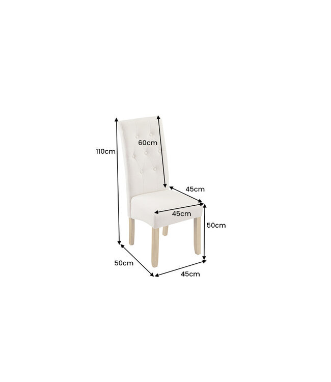 Invicta Interior Stoel CASA met nekrol textielstof beige - 48786
