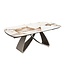 Invicta Interior Eettafel INFINITY 180-220-260cm bootvormig uitschuifbaar Italiaans patagonia keramiek wit bruin - 48792