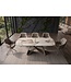 Invicta Interior Eettafel INFINITY 180-220-260cm bootvormig uitschuifbaar Italiaans patagonia keramiek wit bruin - 48792