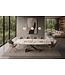 Invicta Interior Eettafel INFINITY 180-220-260cm bootvormig uitschuifbaar Italiaans patagonia keramiek wit bruin - 48792