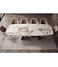 Invicta Interior Eettafel INFINITY 180-220-260cm bootvormig uitschuifbaar Italiaans patagonia keramiek wit bruin - 48792